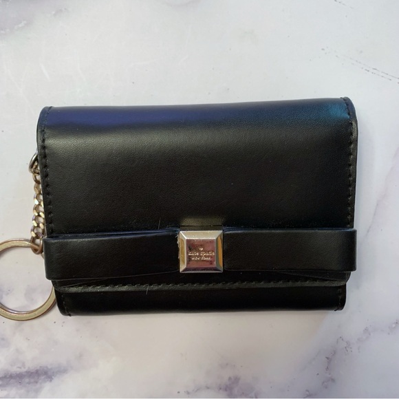 FINAL PRICE Kate Spade Montford Park Black Leather Darla Leather Keychain Wallet - Picture 4 of 14